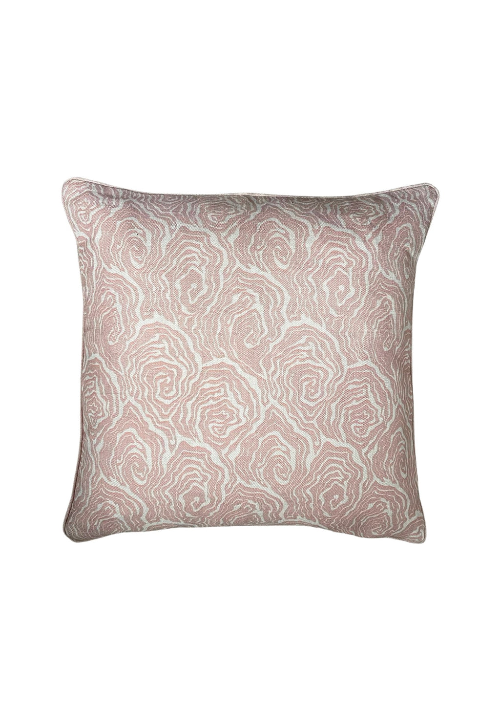 Venus Pink Cushion Cream Linen 50x50cm