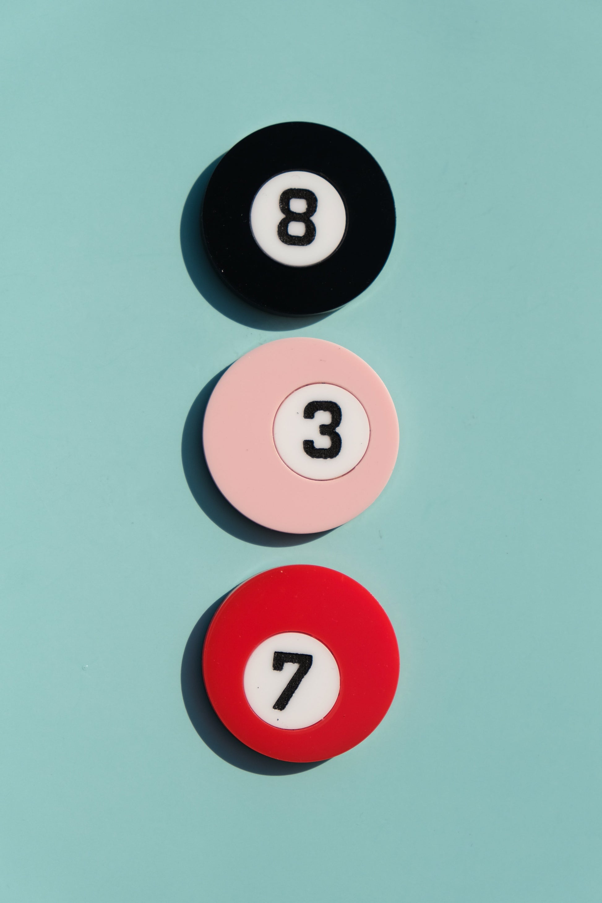 Pool Ball Hair Clips Set of 3
