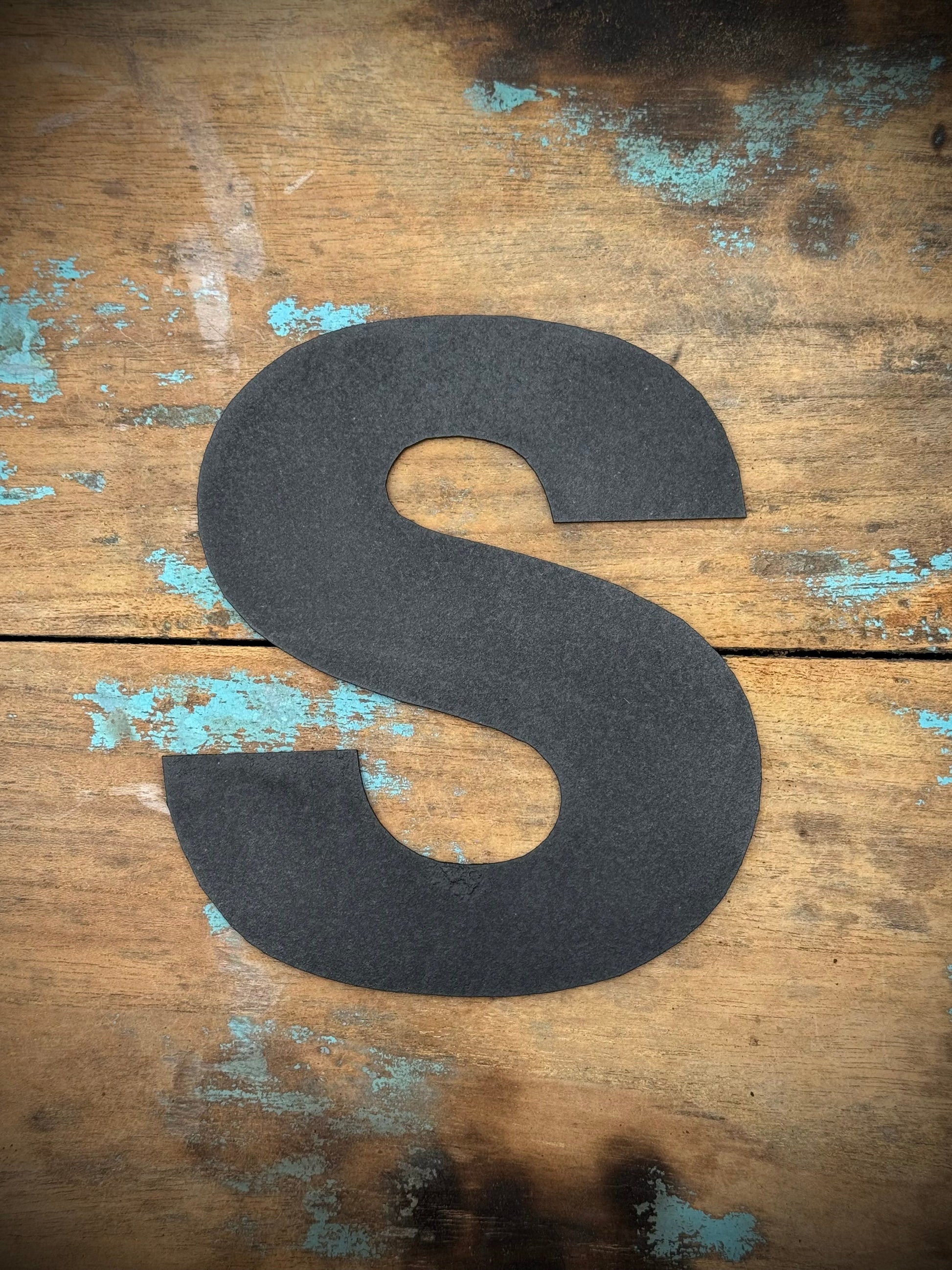 Black Metal Letters 12 inch and 5 inch Rustic Industrial Wall Decor