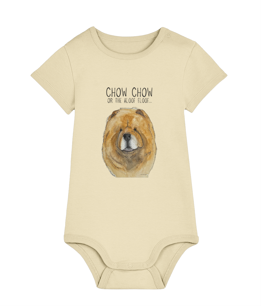 Red Chow Chow Baby Bodysuit