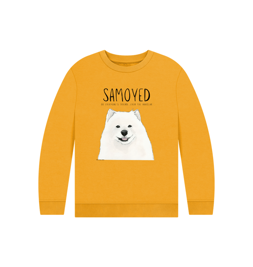 Samoyed Kids Sweatshirt Fluffy Friendly and Ready for Adventure