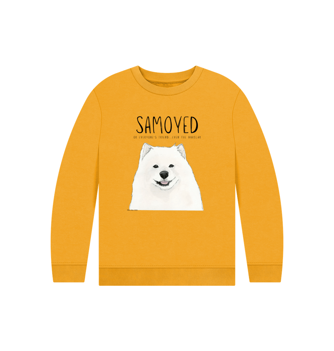 Samoyed Kids Sweatshirt Fluffy Friendly and Ready for Adventure