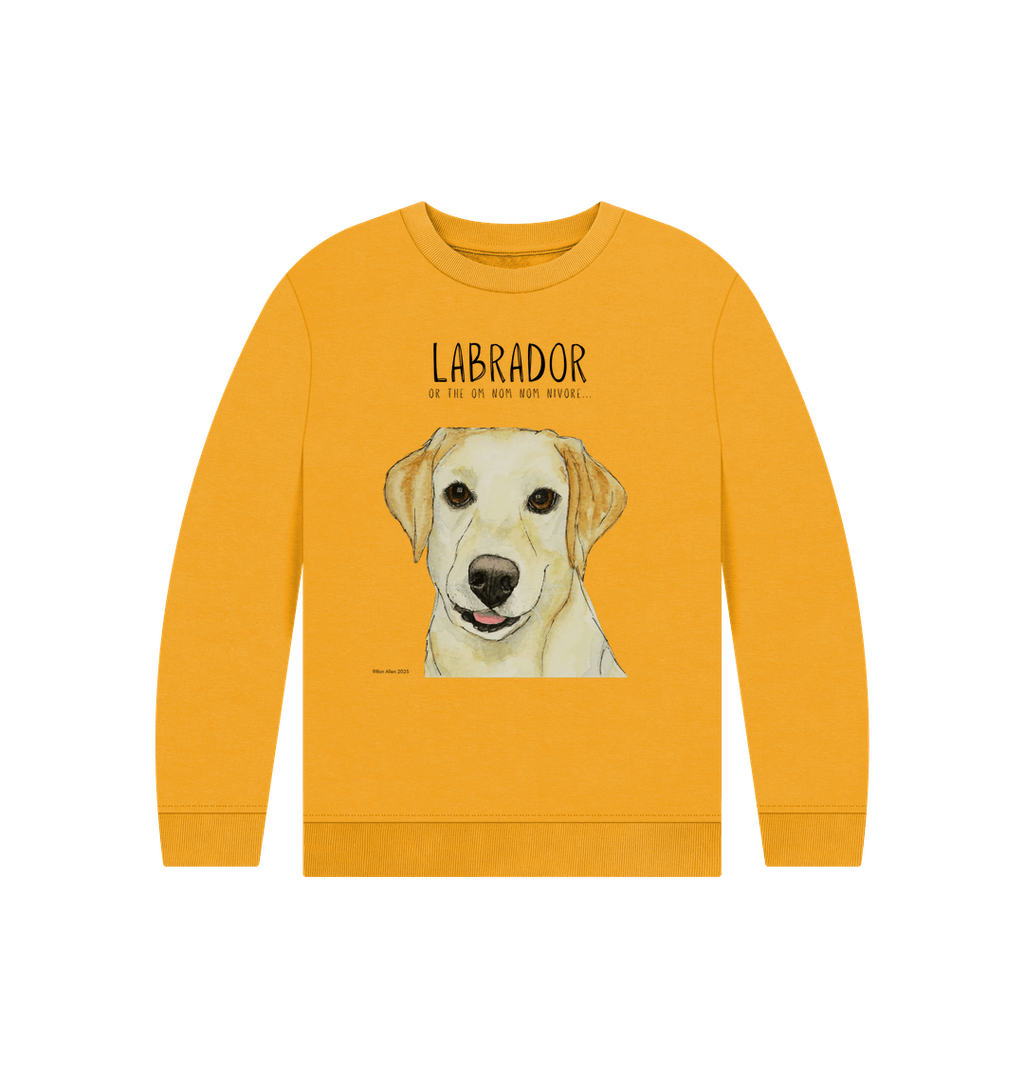 Yellow Labrador Kids Sweatshirt Crumb Catcher in Chief