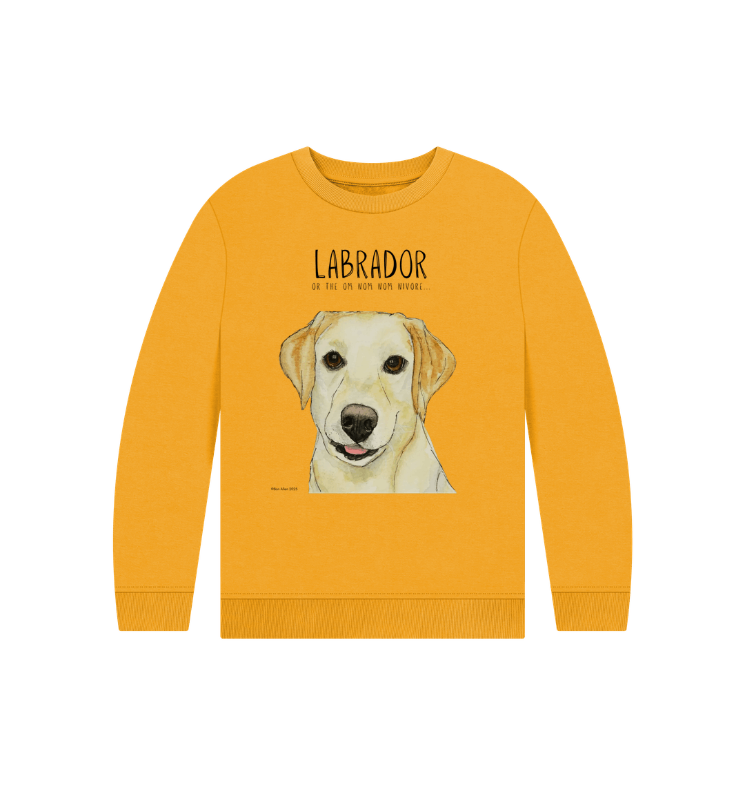 Yellow Labrador Kids Sweatshirt Crumb Catcher in Chief