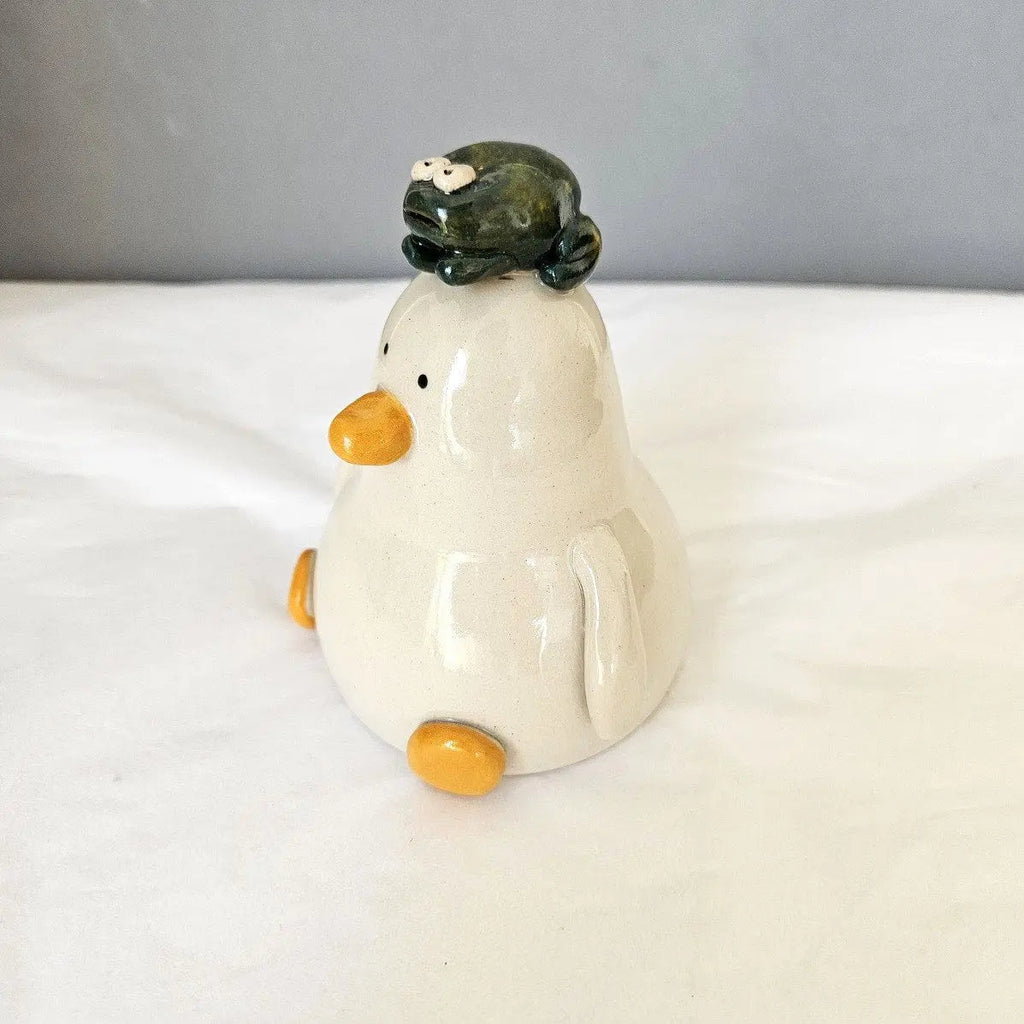 Rhydian with the Amphibian Frog Duck Ceramic Ornament