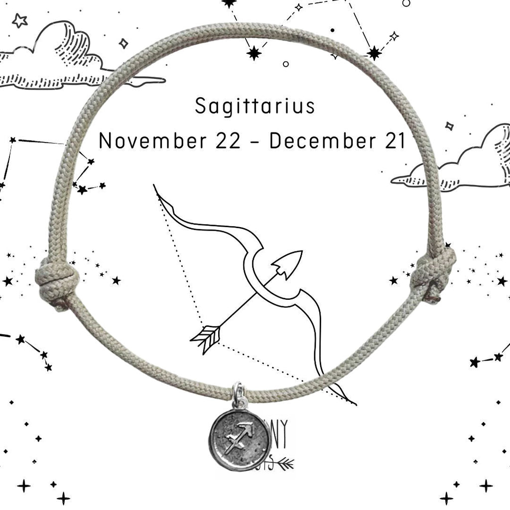 Baby Star Sign Rope Bracelet in Sterling Silver