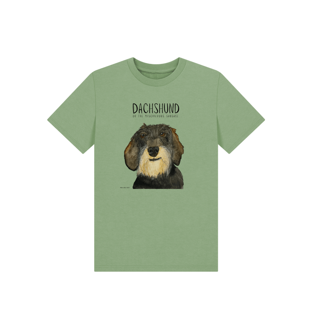 Mischievous Wire Haired Hot Dog Kids T-Shirt Small Pup Big Attitude