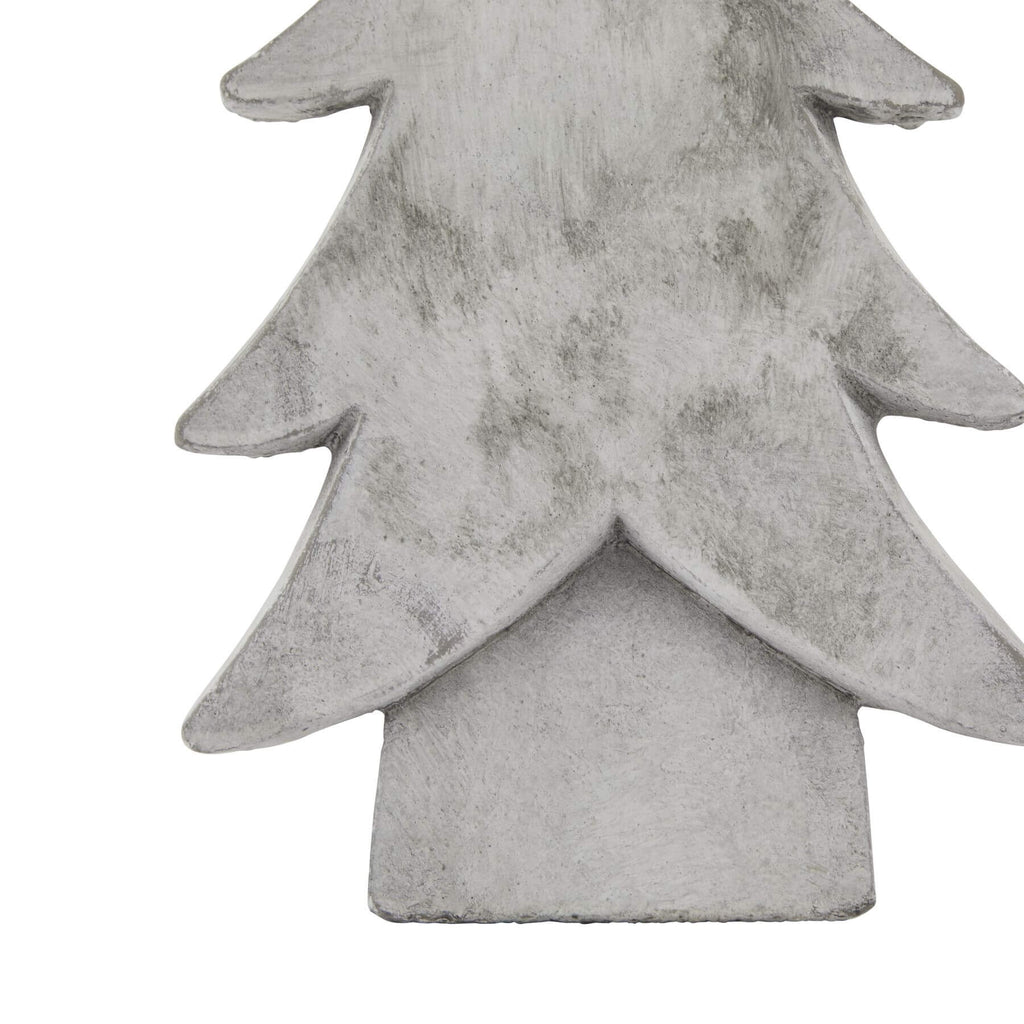 Modern white ceramic Christmas tree with stone-effect finish, minimalist holiday decor, 32 cm tall by Sostter at brixbailey.com