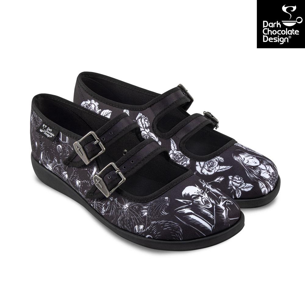 Death Stalks Gothic Mary Jane Flats