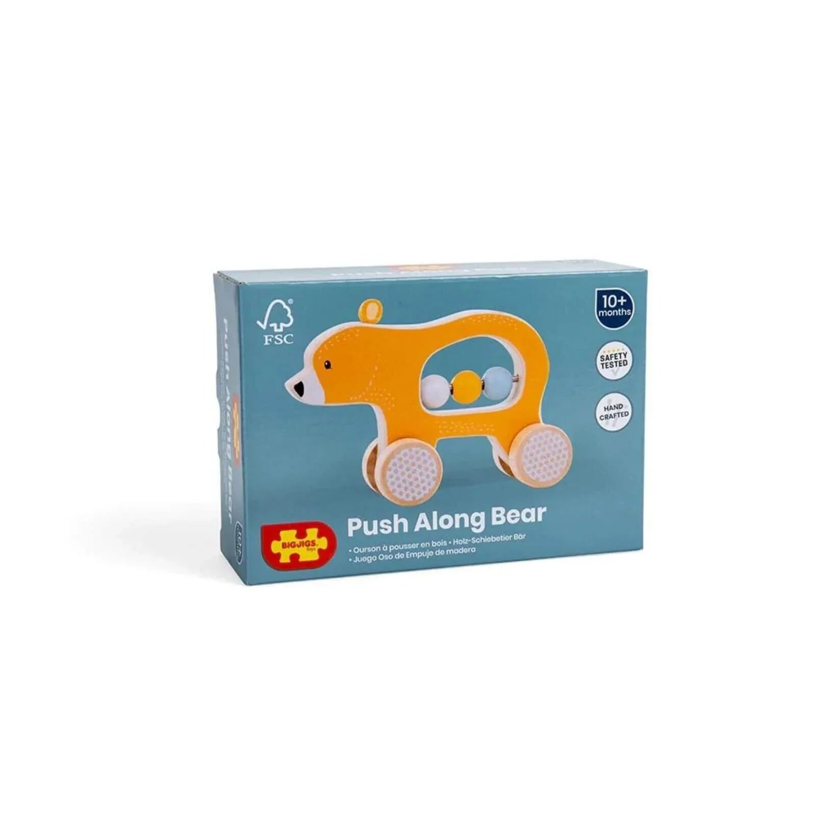 Push Along Wooden Bear Toy