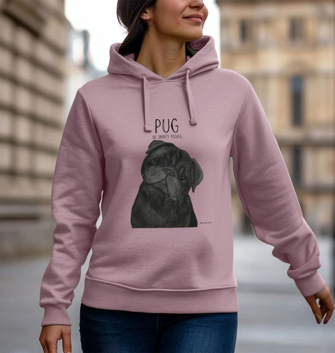 Snorty Potato Women's Hoodie Cozy Cute and Pug Approved