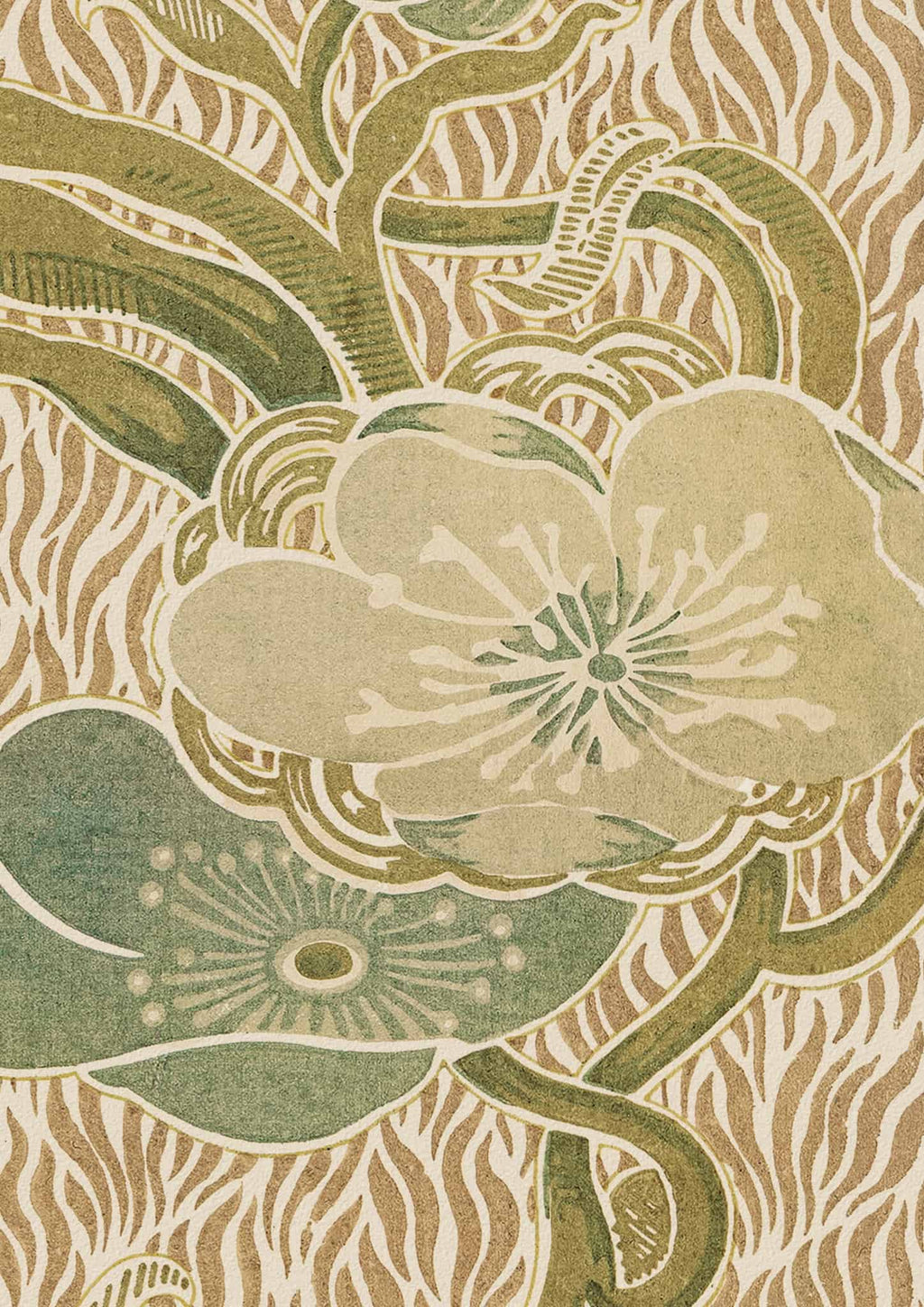 Nouveau Blossoms Vintage Archive Poster Print