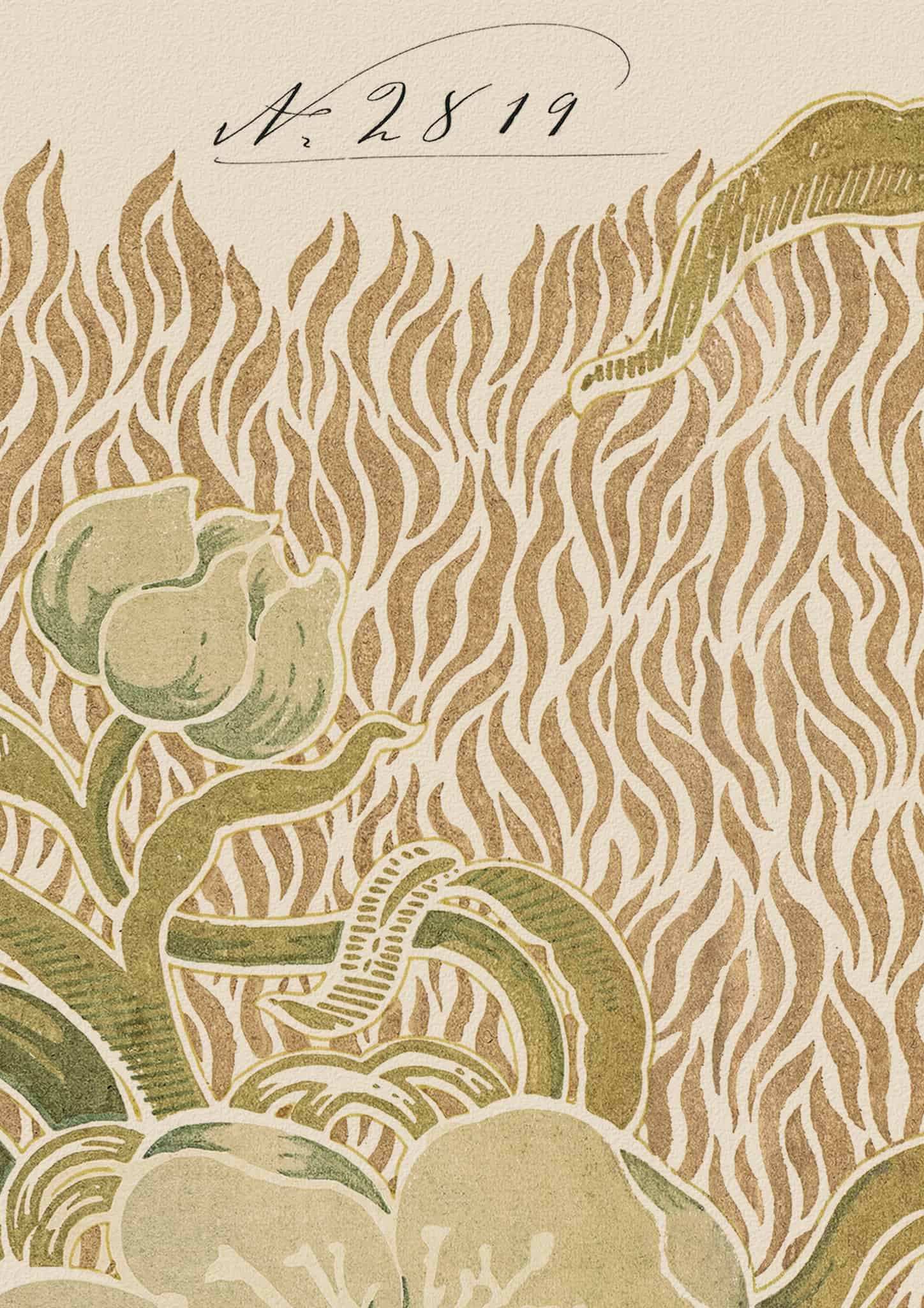 Nouveau Blossoms Vintage Archive Poster Print