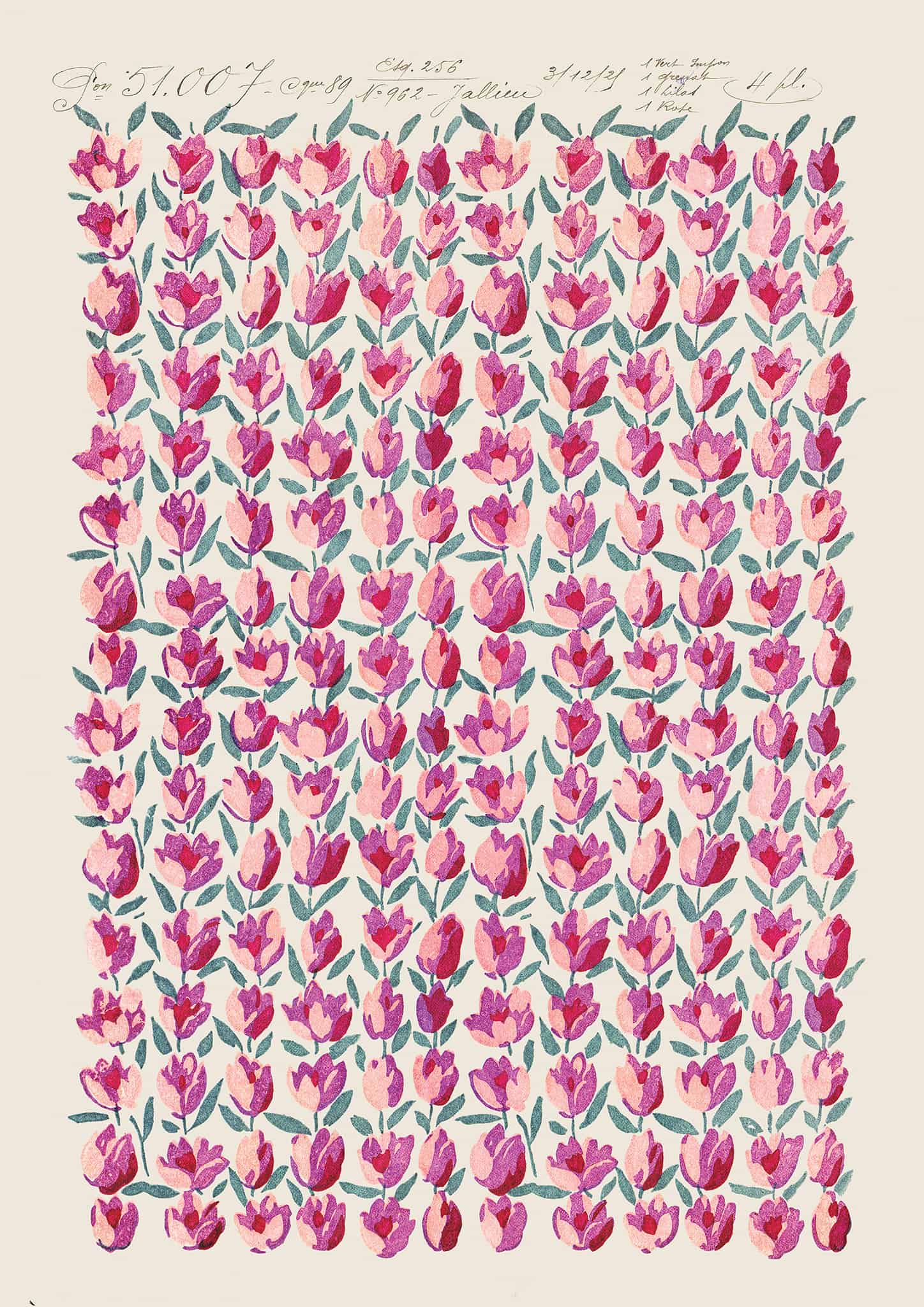 Tulip Kisses Vintage Archive Poster Print