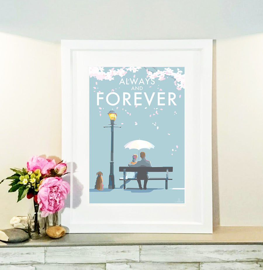 Always and Forever Vintage Quote Poster