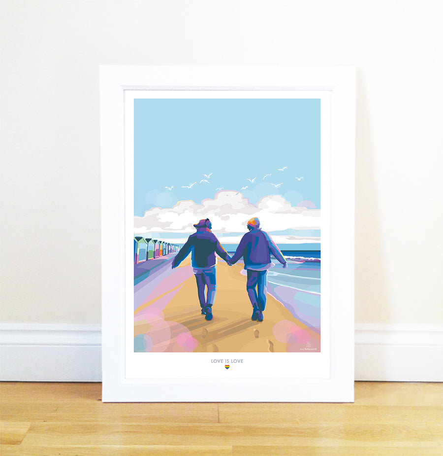 Love is Love Rainbow Print Poster