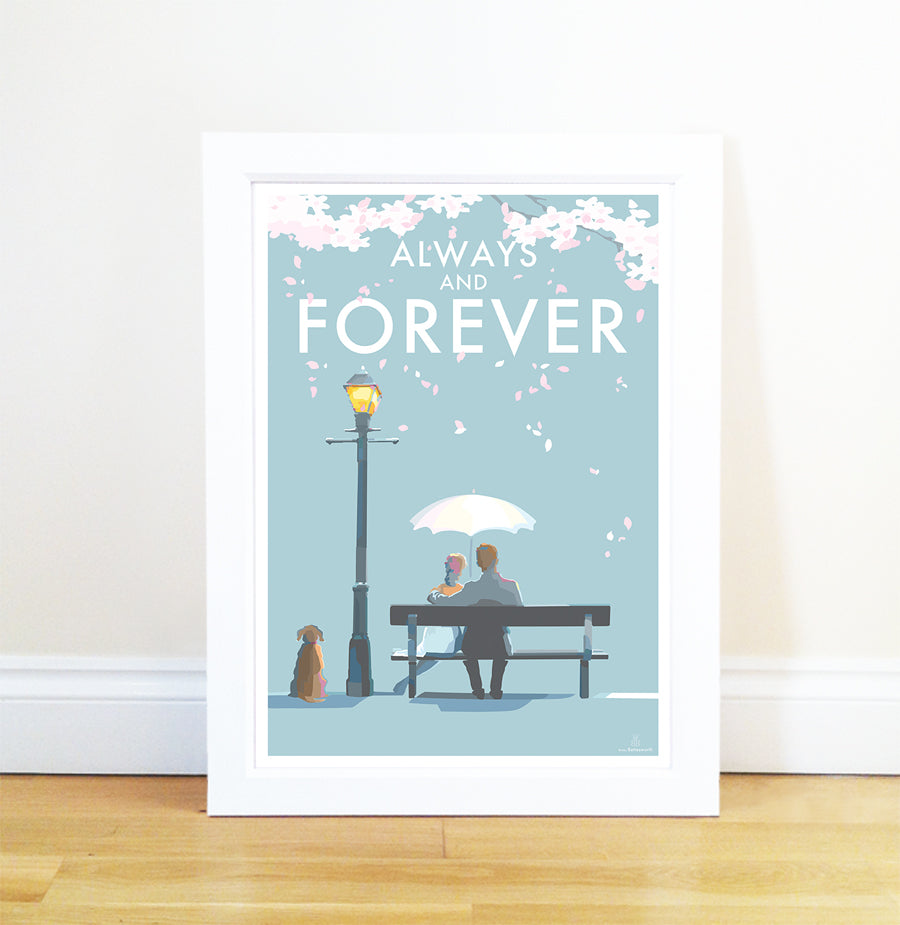 Always and Forever Vintage Quote Poster