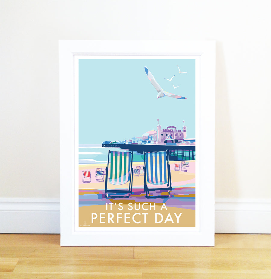 It's Such a Perfect Day Vintage Seaside Quote Poster