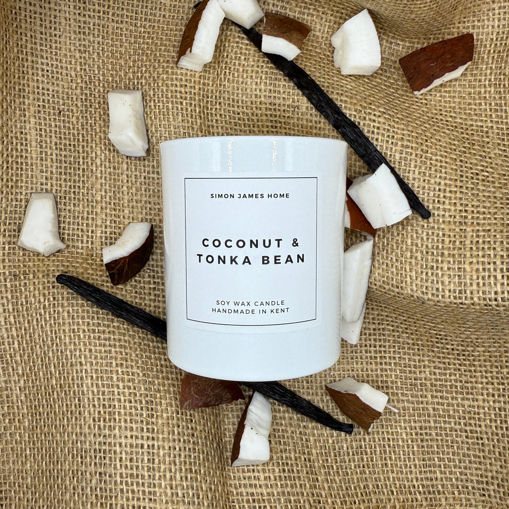 Coconut and Tonka Bean Handmade Soy Wax Candle