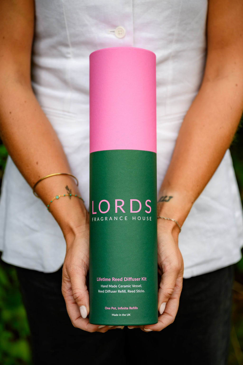 Stripe Ceramic Reed Diffuser Set