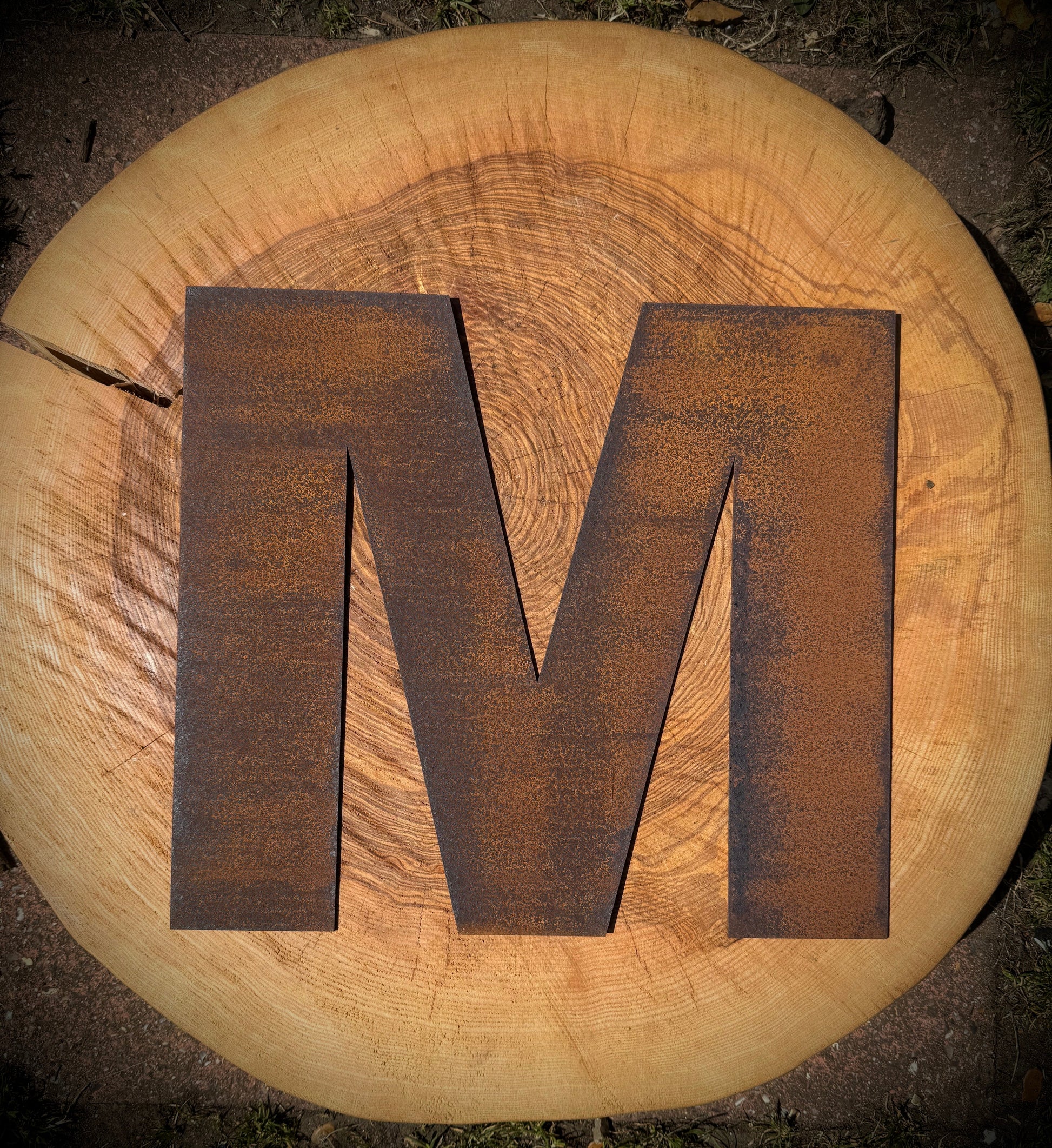 12 Inch Rusty Metal Letters A-Z 0-9