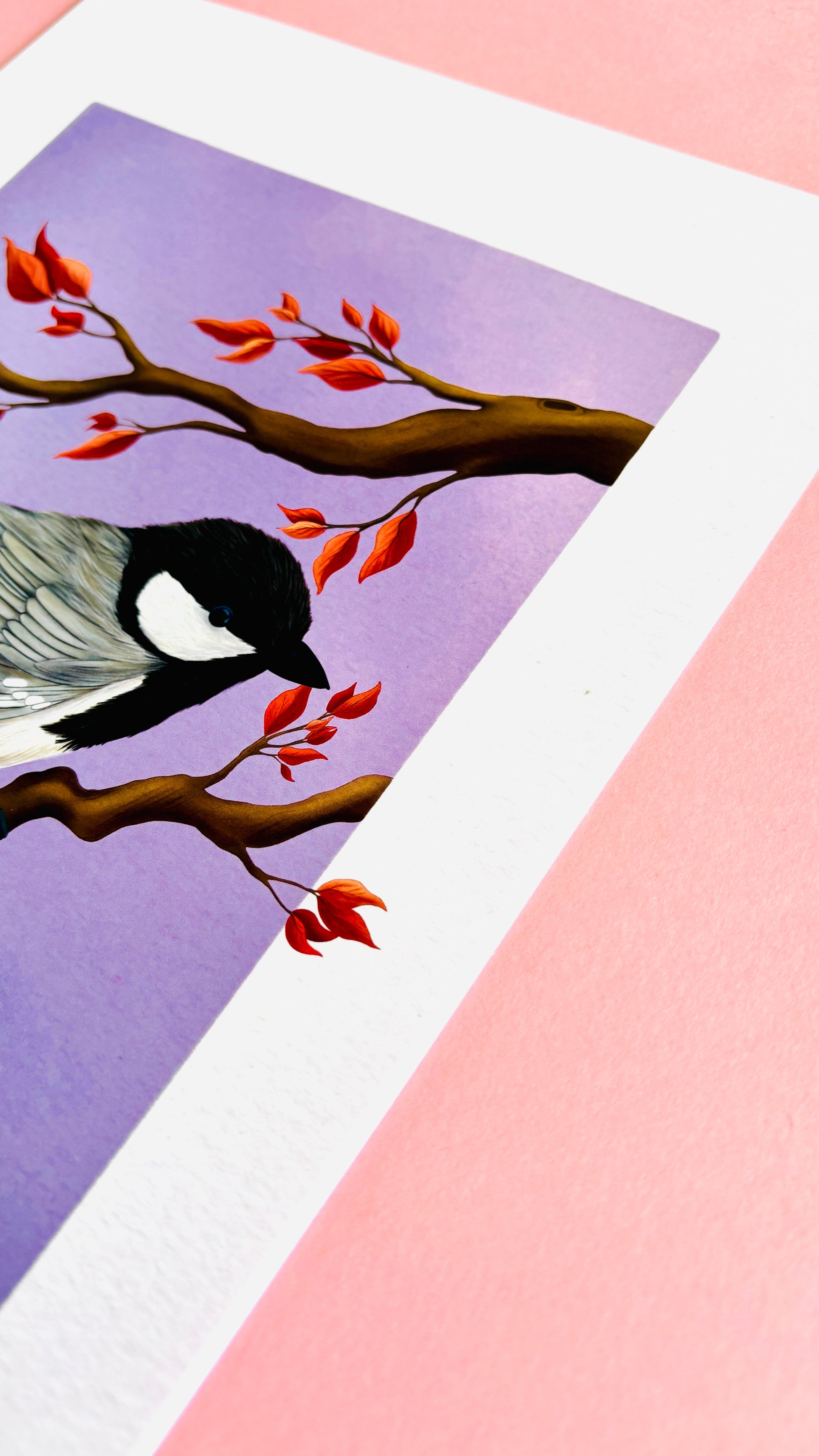 Coal Tit Autumn Art Print