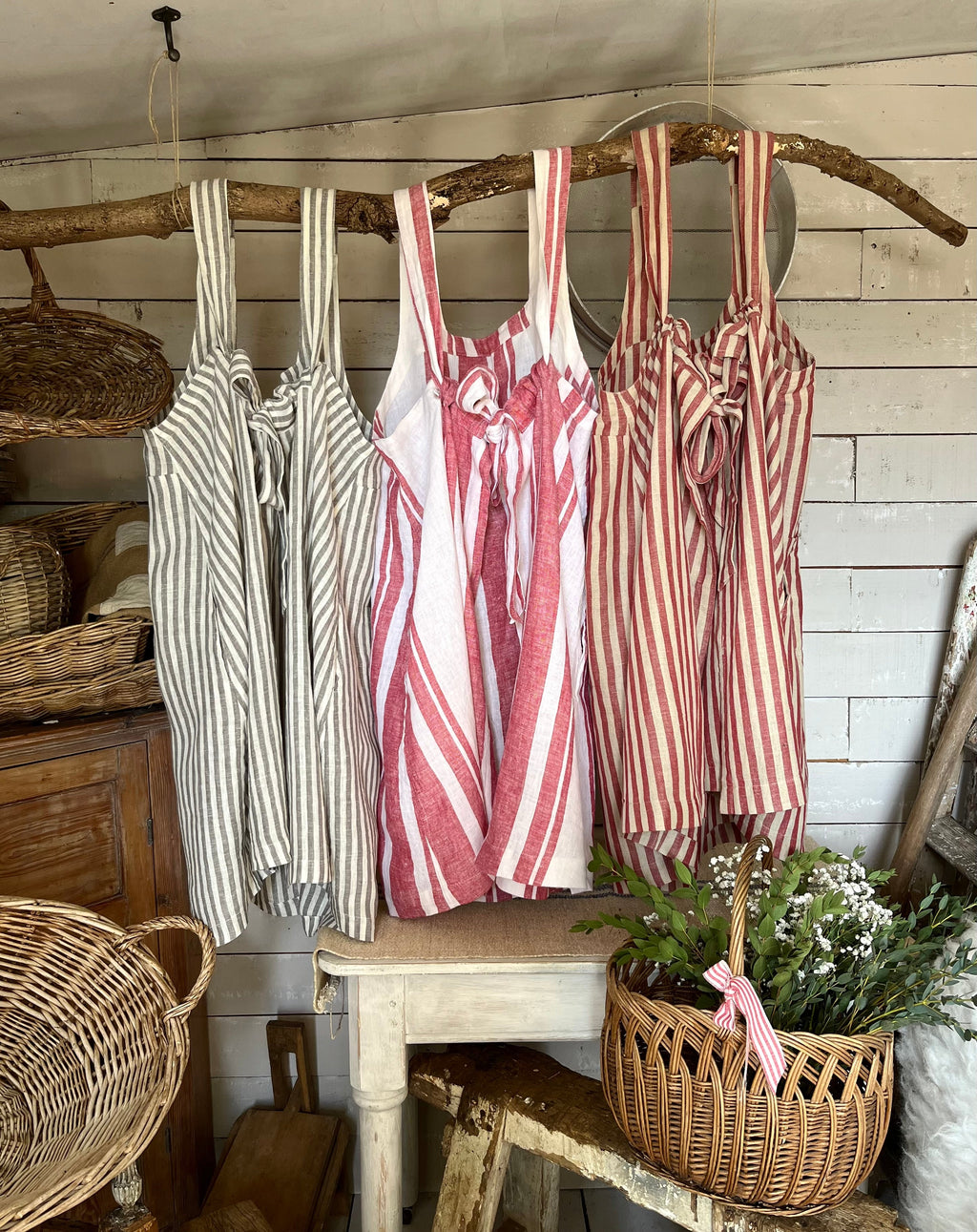 Natural Linen Apron Handmade