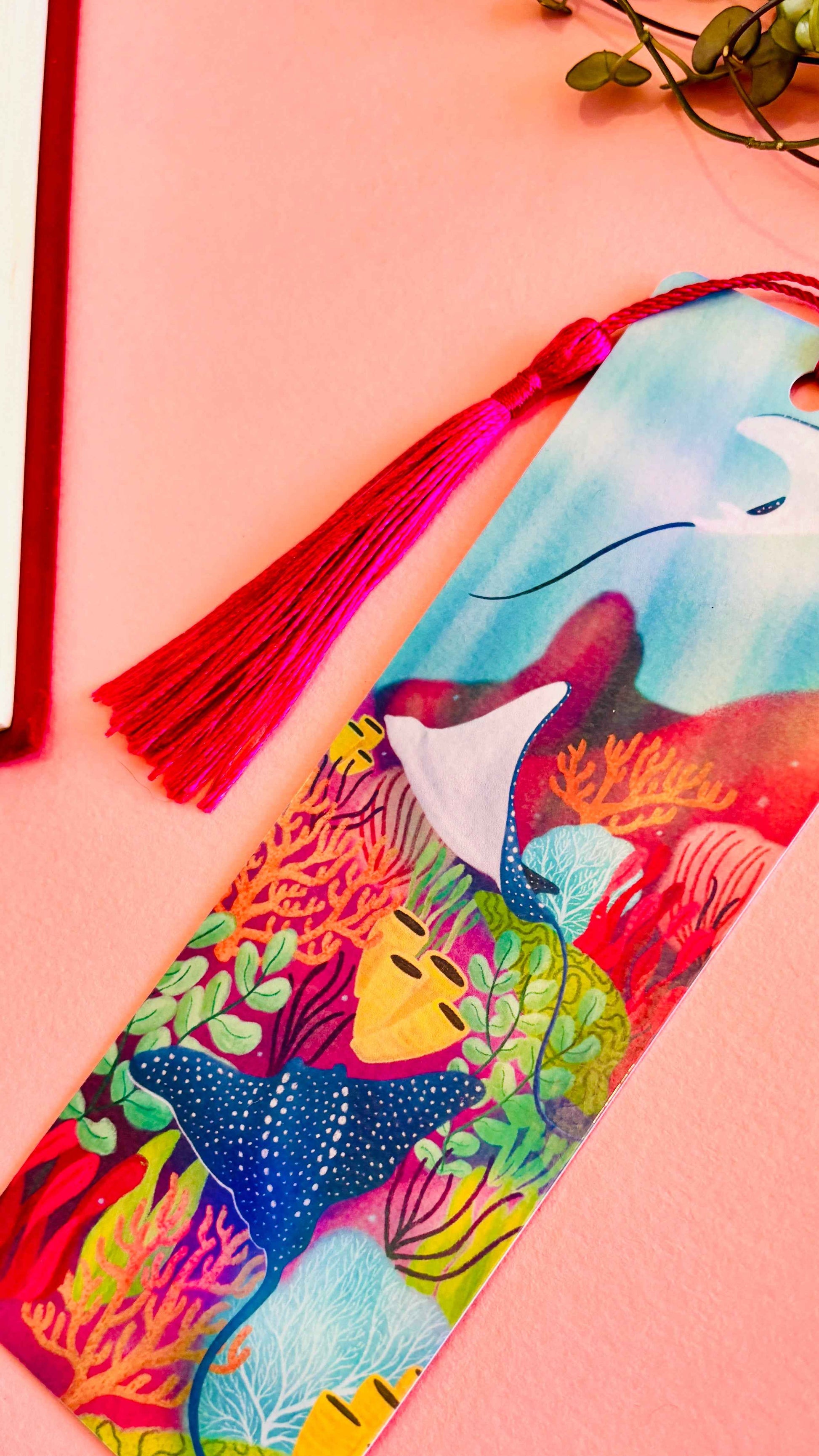 Manta Ray Ocean Holographic Bookmark