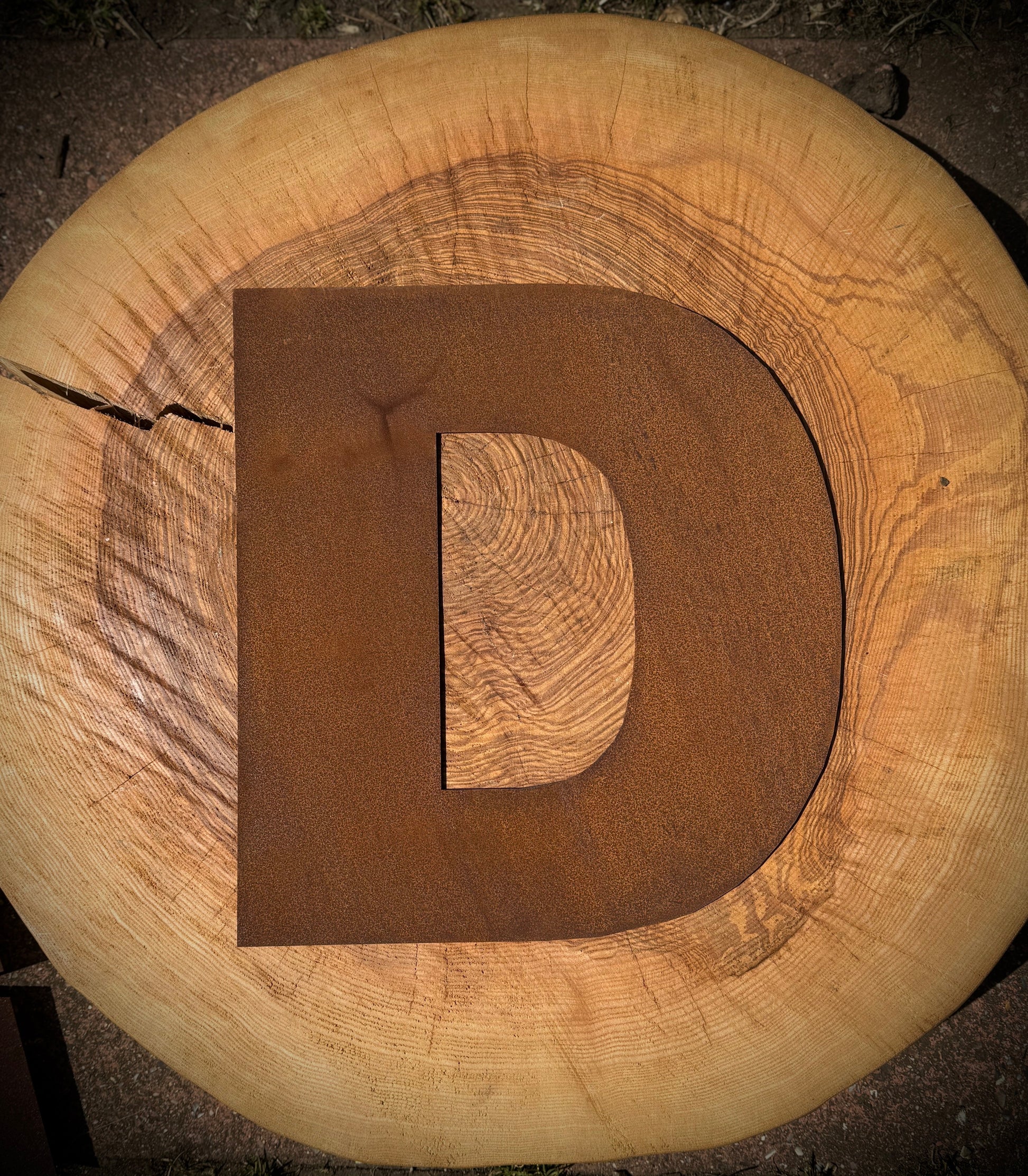 12 Inch Rusty Metal Letters A-Z 0-9