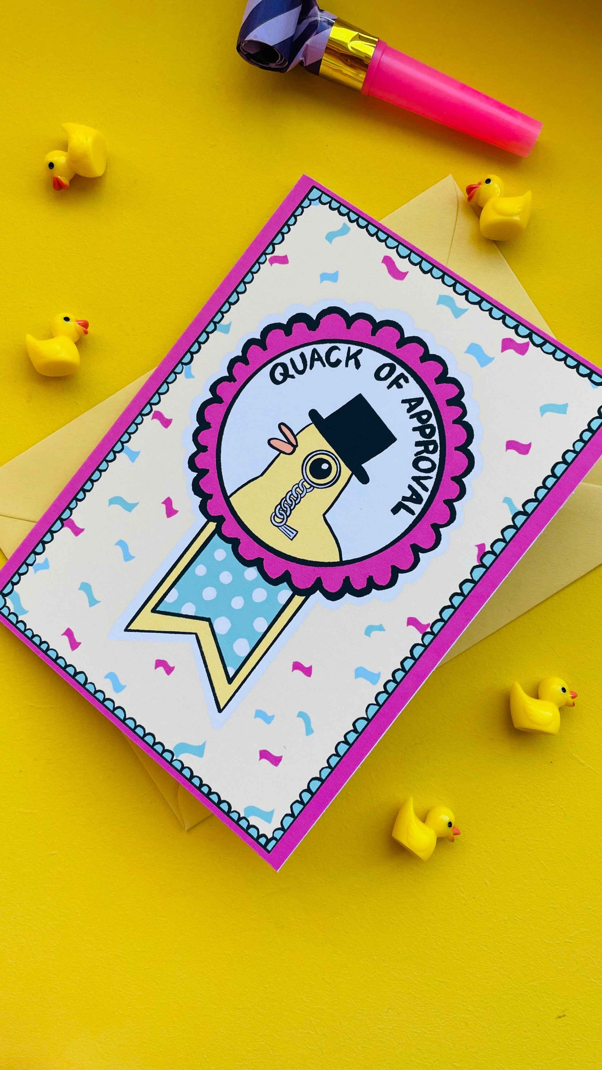 Funny Duck Quack of Approval A6 Blank Greetings Card