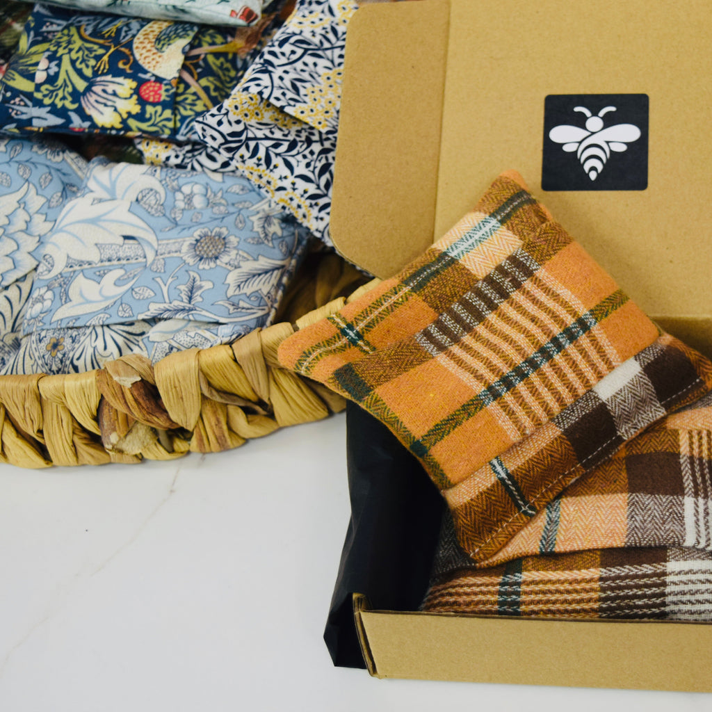 Hand Warmers – Soft Burnt Orange Highland Tartan
