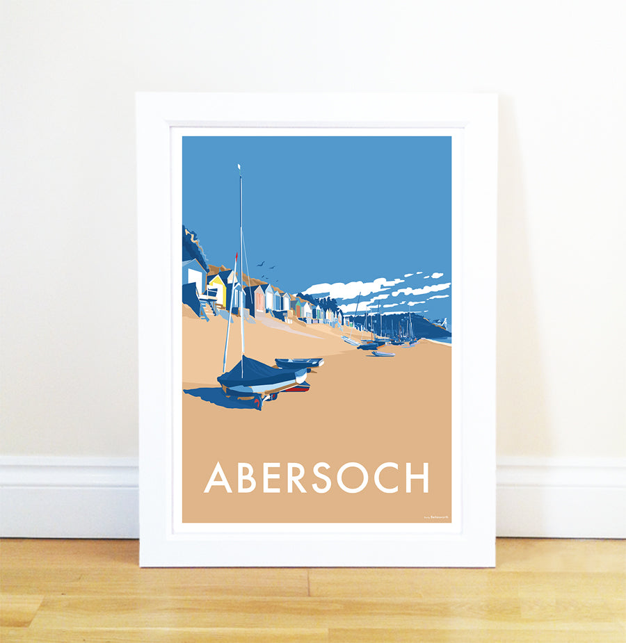 Abersoch Vintage Seaside Travel Poster Print