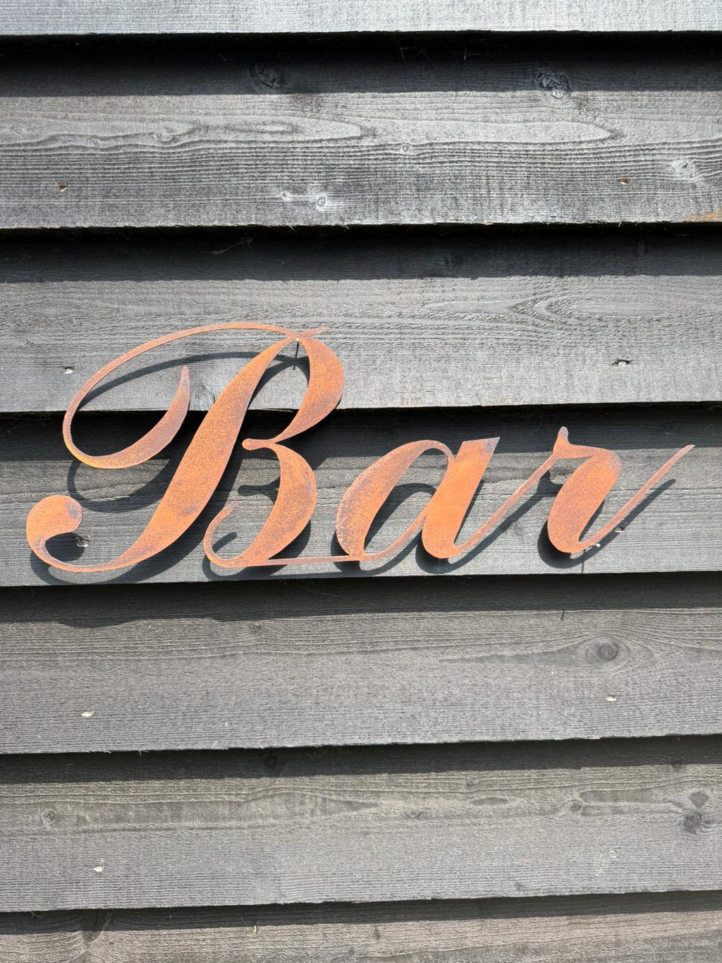 Rusty Metal Bar Sign for Home and Garden