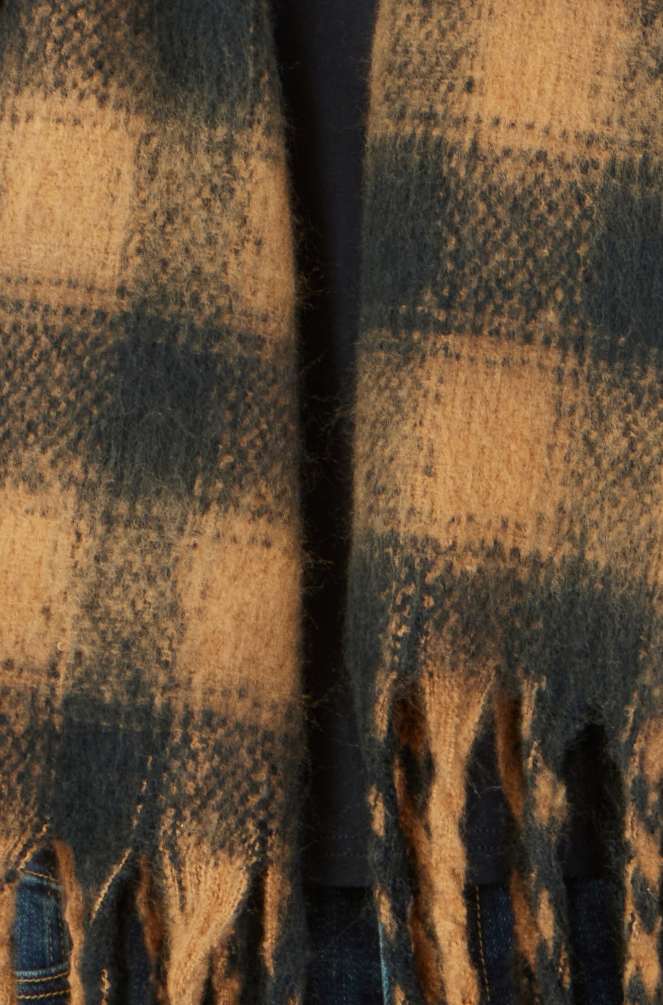 Brown Check Soft Scarf