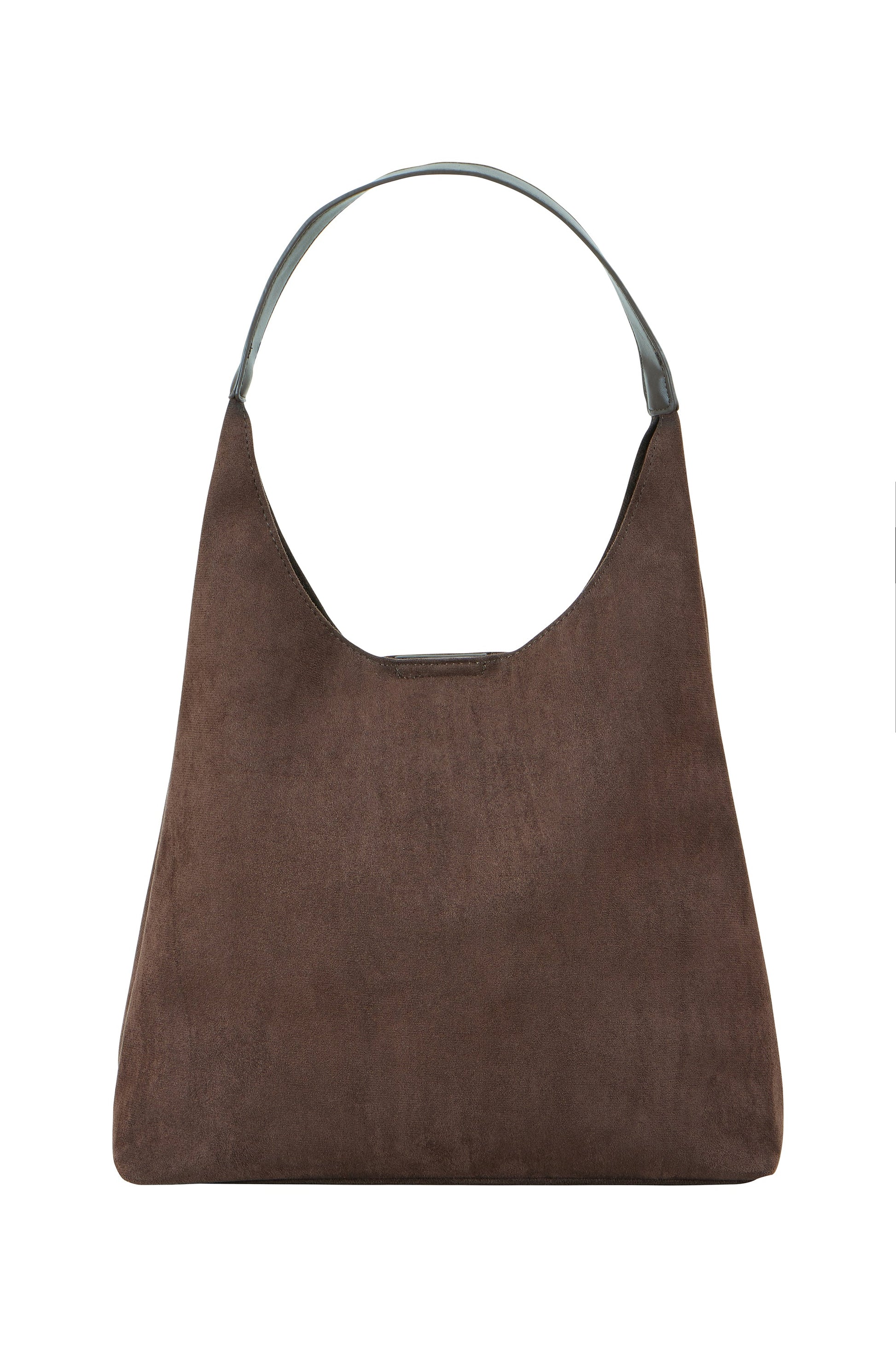 Brown Shoulder Bag with Detachable Inside Pouch