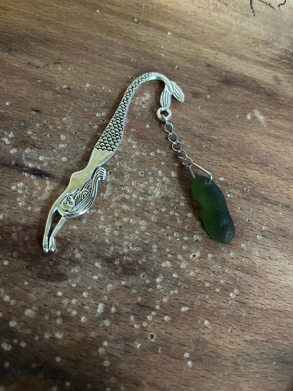 Seaglass Mermaid Tails Bookmark Silver