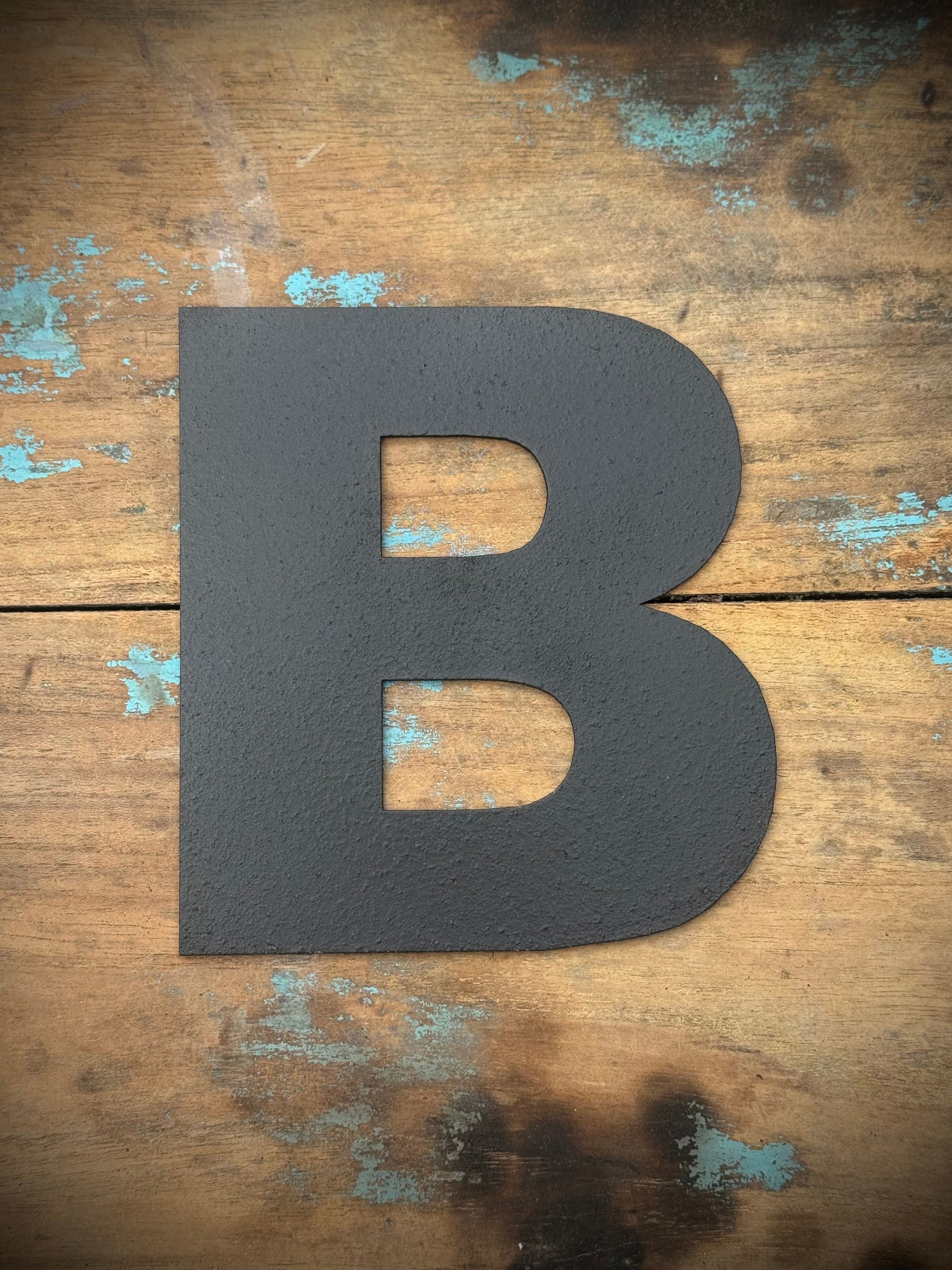 Black Metal Letters 12 inch and 5 inch Rustic Industrial Wall Decor