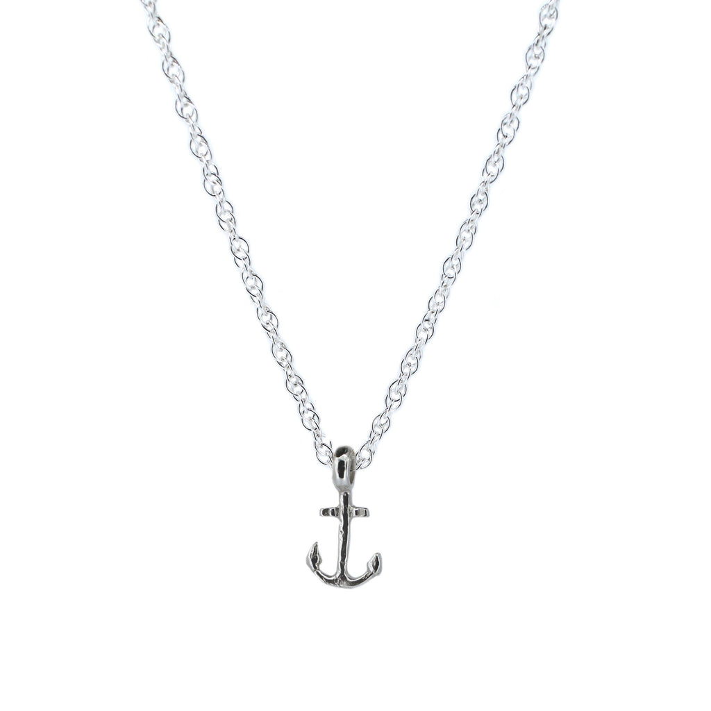 Anchor Charm Necklace in Sterling Silver