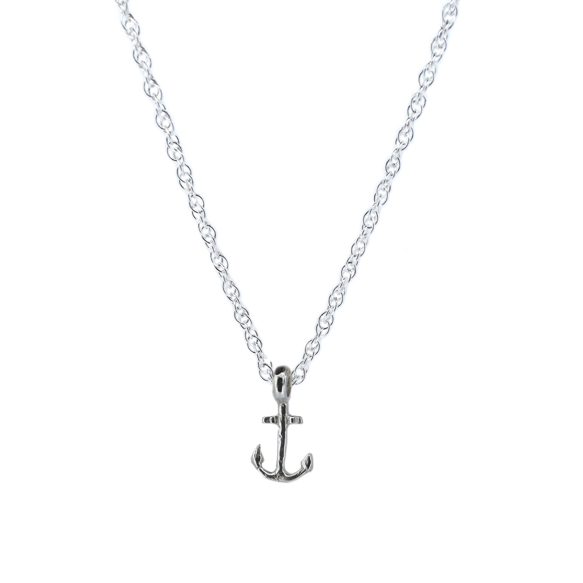 Anchor Charm Necklace in Sterling Silver