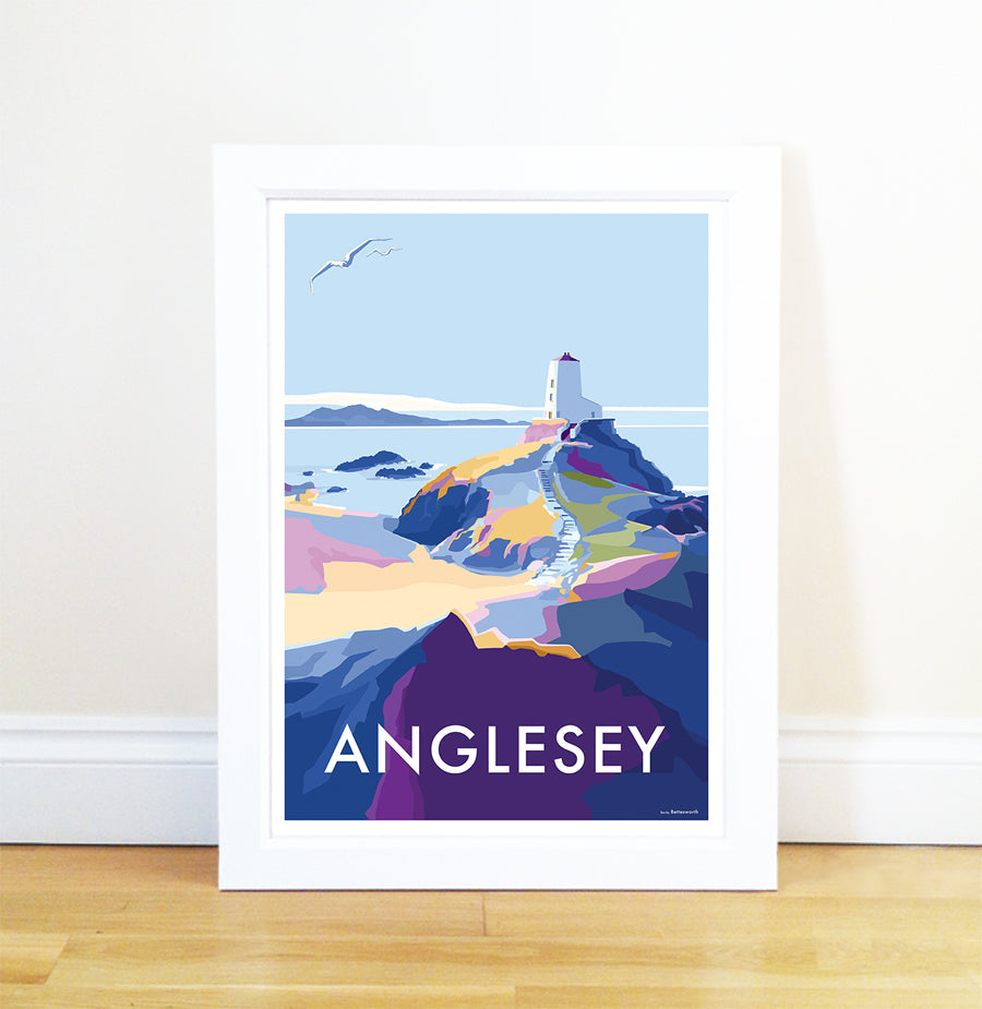 Anglesey Vintage Seaside Travel Poster