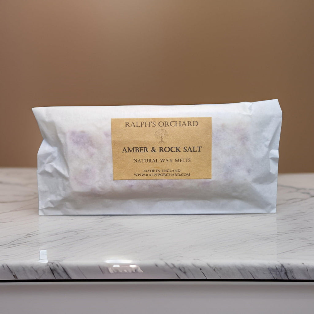 Amber and Rock Salt Hand Poured Candle