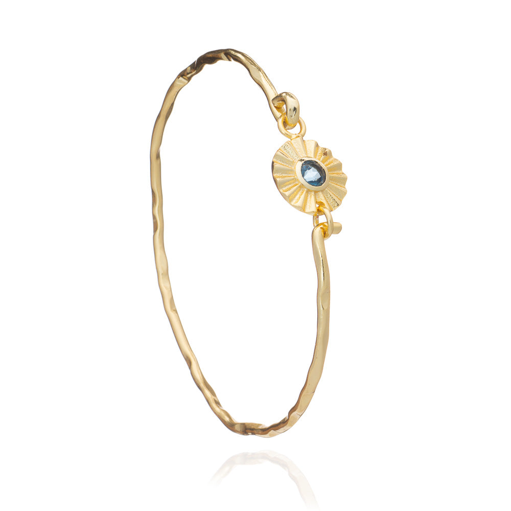 Astral Crucis Gold Bangle Iolite