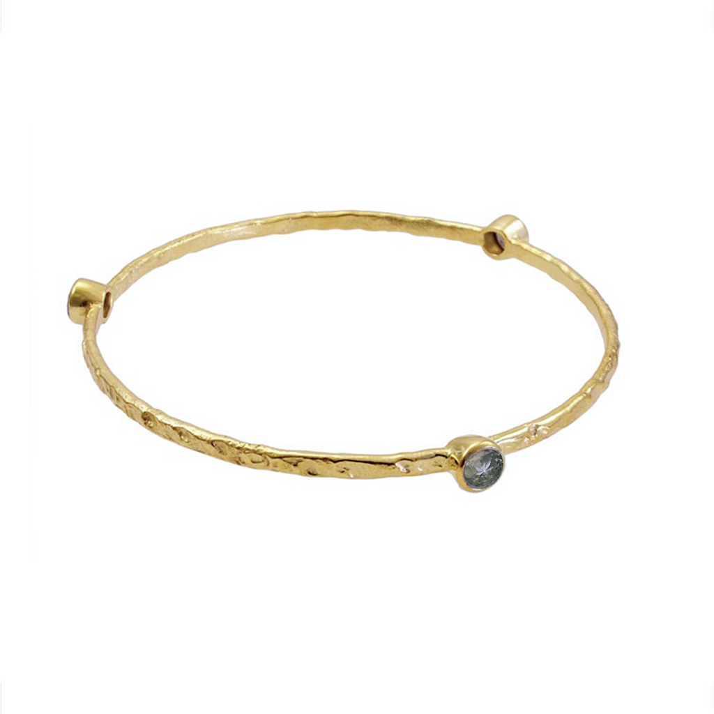 Thalia Three Stone Stacking Bangle Labradorite