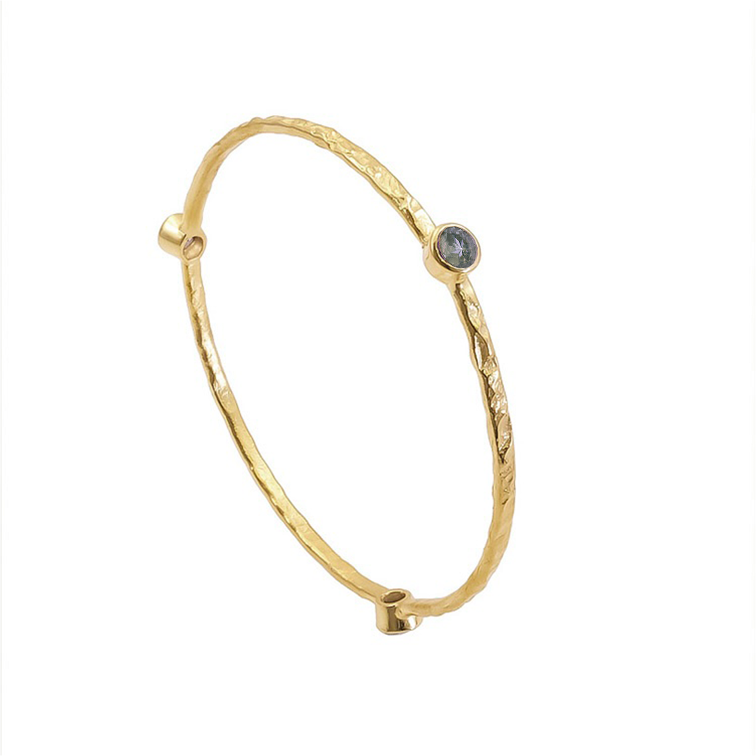 Thalia Three Stone Stacking Bangle Labradorite