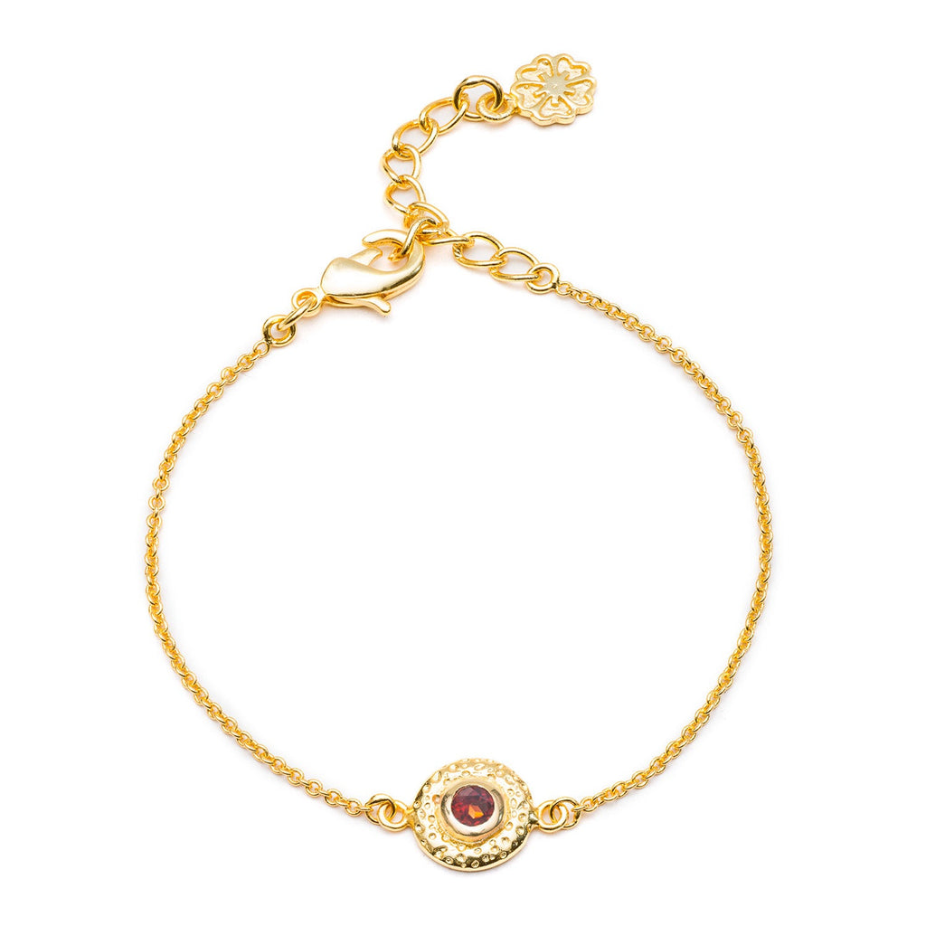 Luna Gemstone Bracelet Garnet