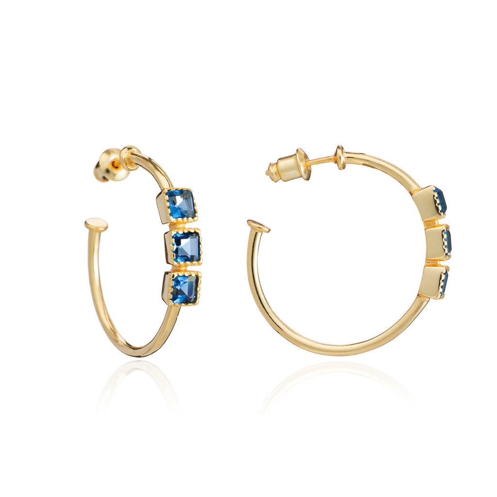 Athena Mosaic Hoops Iolite