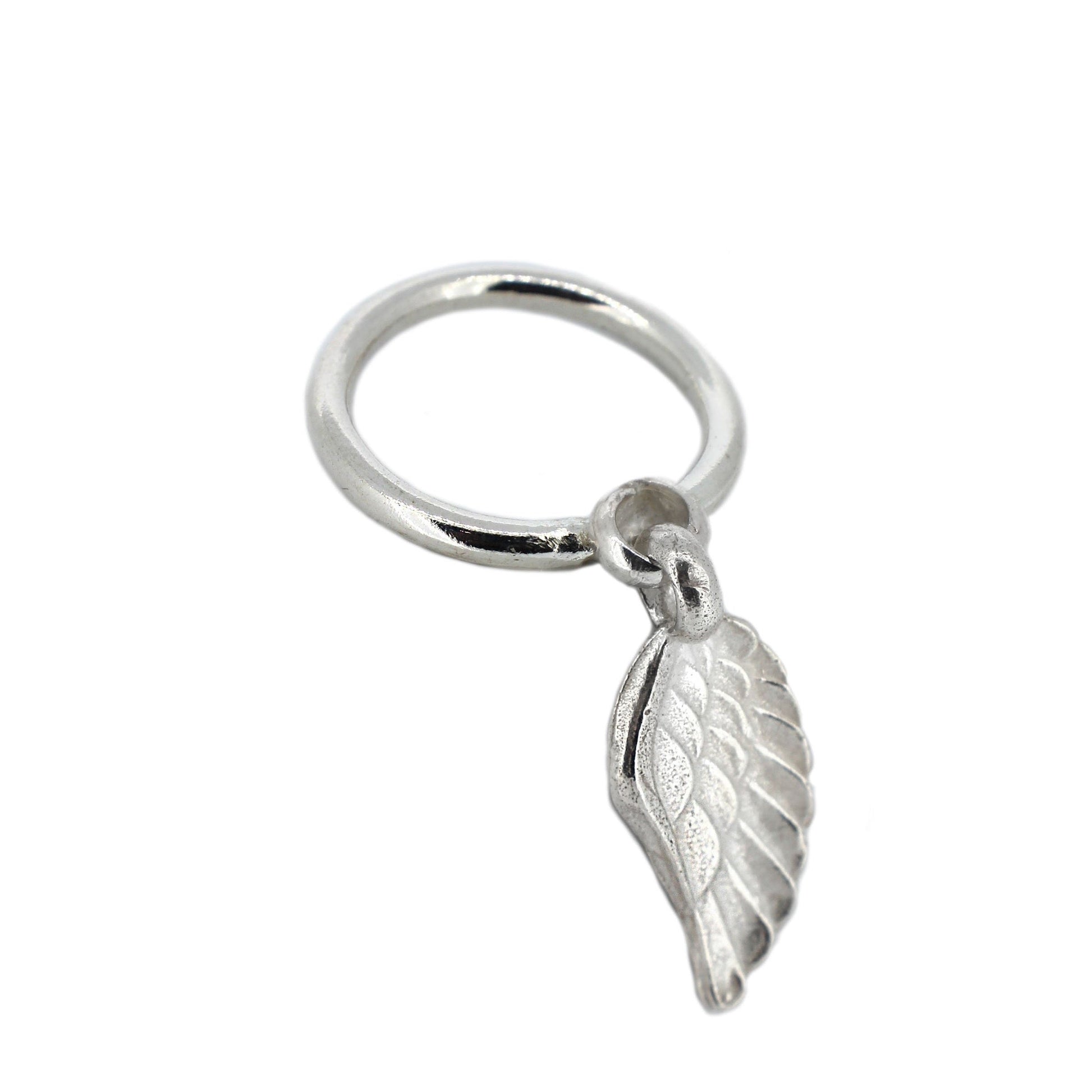 Angel Wing Dangle Ring in Sterling Silver