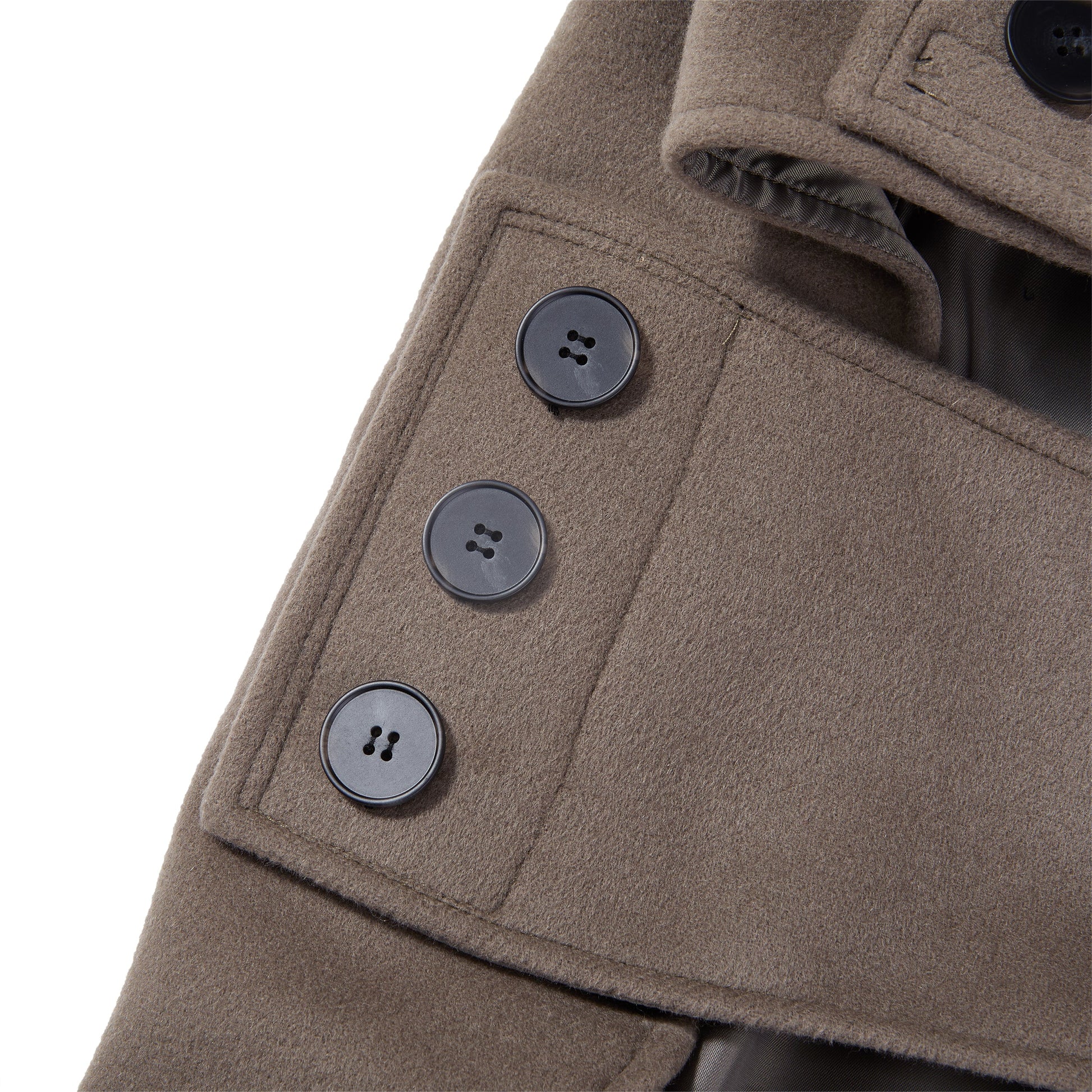 Adjustable Woolen Coat in Celadon Green