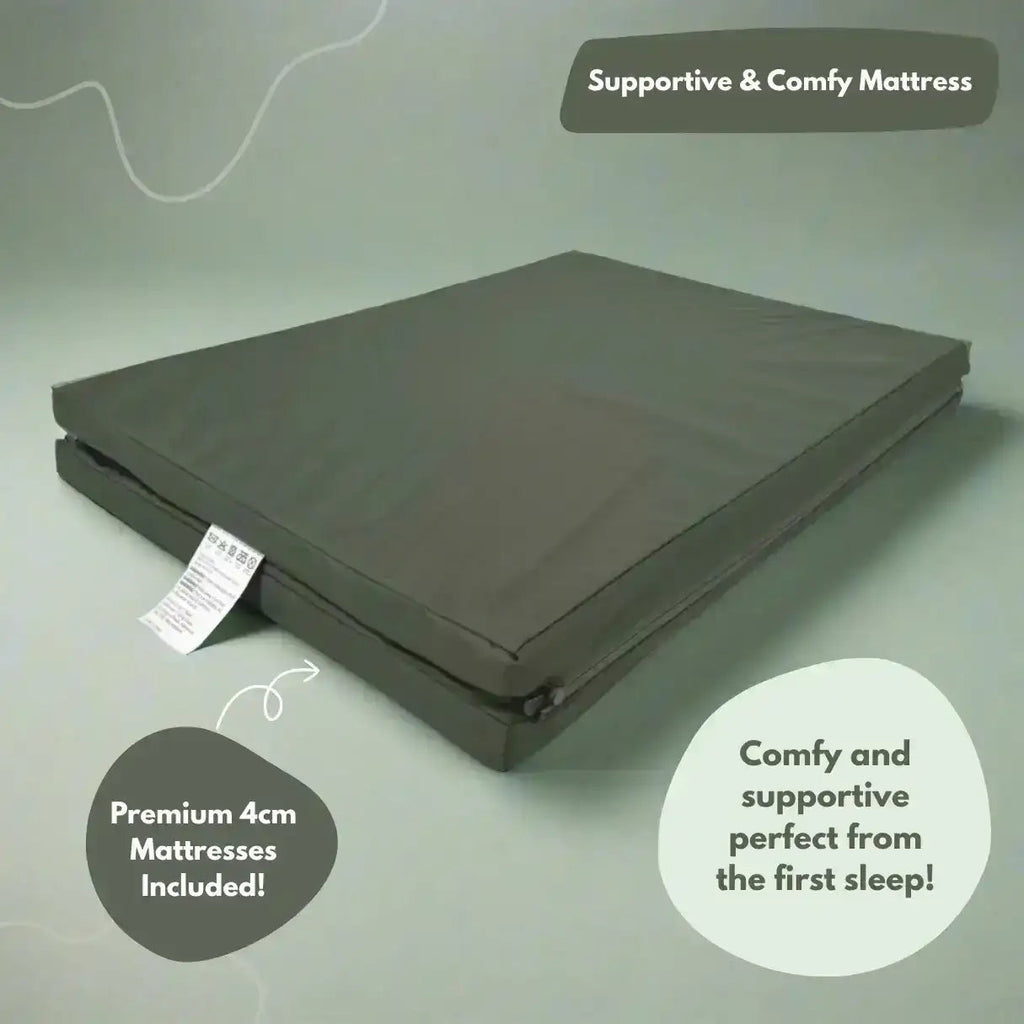 Travel Cot with Newborn Bassinet Insert in Green