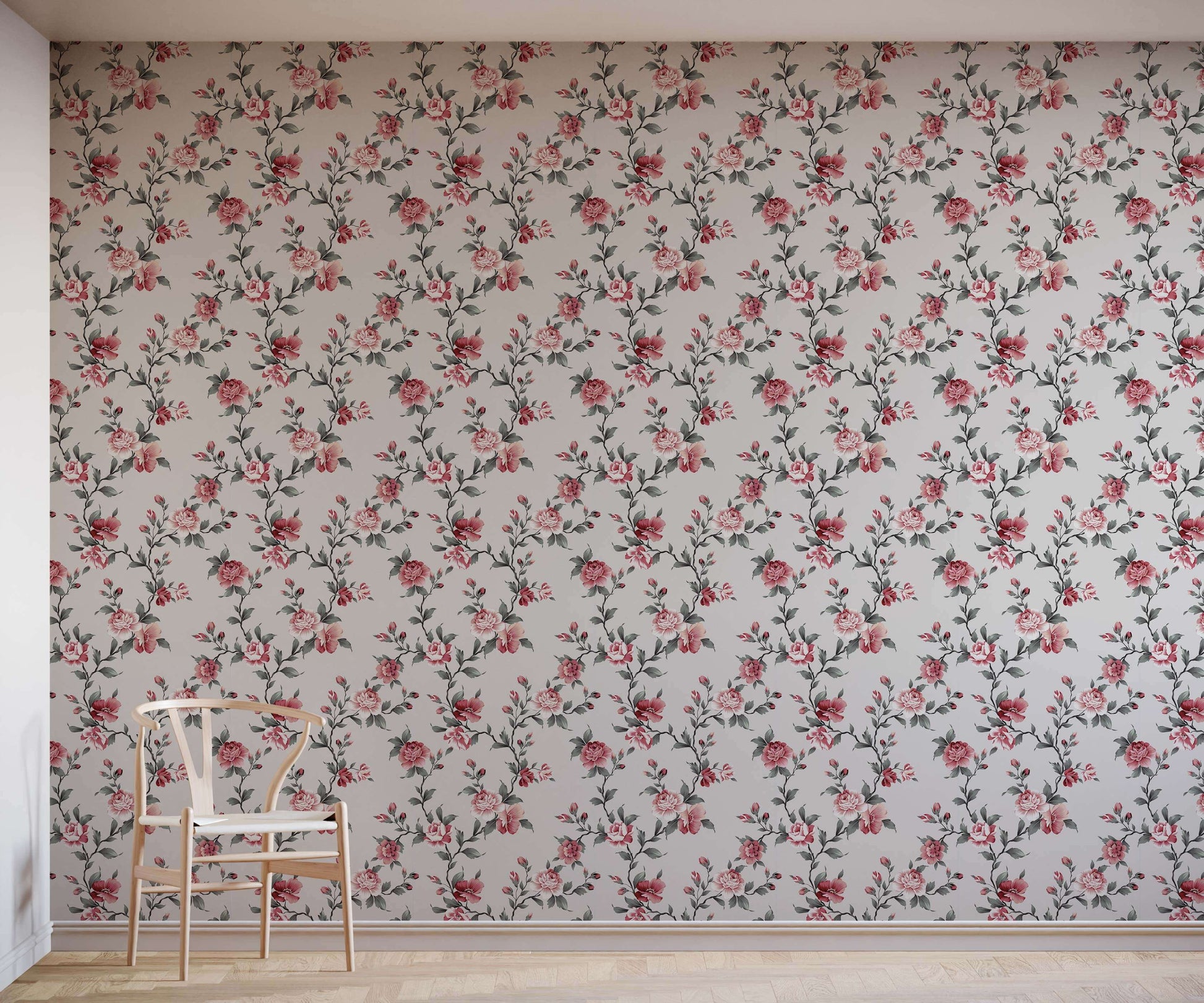 Alison Pink Peony Floral Wallpaper